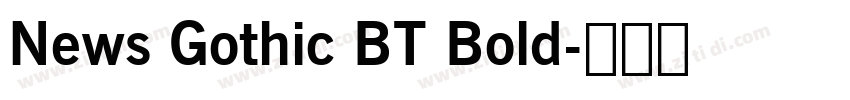 News Gothic BT Bold字体转换